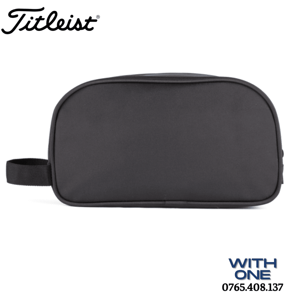 Titleist Players Dopp Kit Travel Bag - Black/Red Golf Toiletry Case With Mesh Pocket