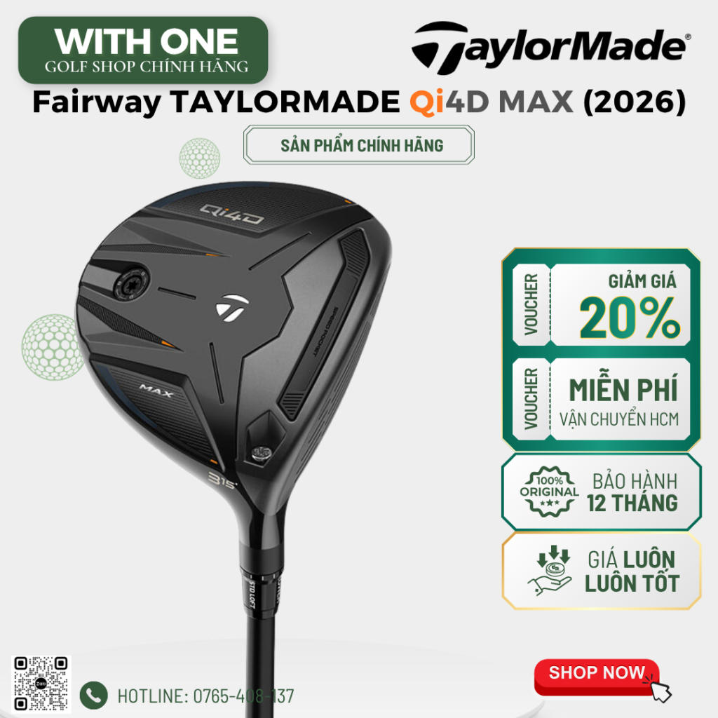 Gậy Fairway Taylormade Qi4D MAX (2026)