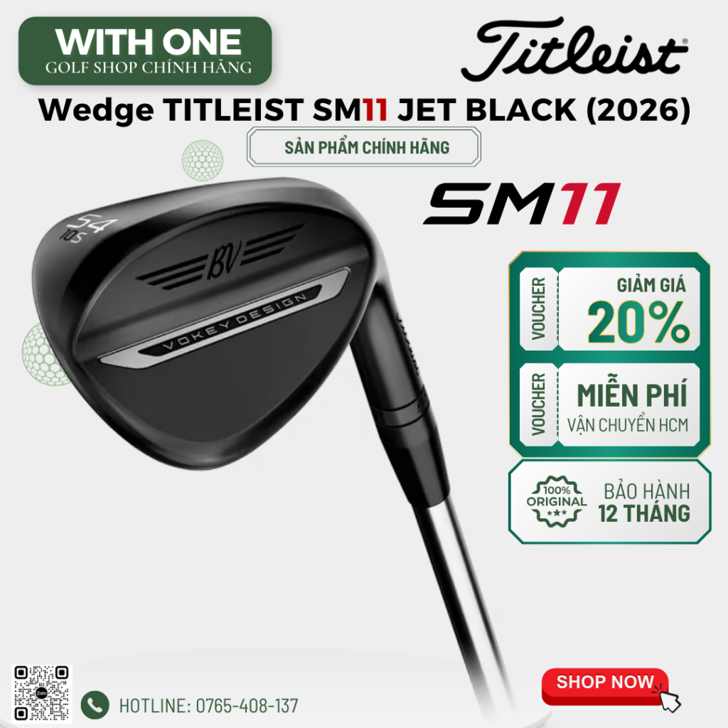 Gậy Wedge TITLEIST SM11 Jet Black (2026)