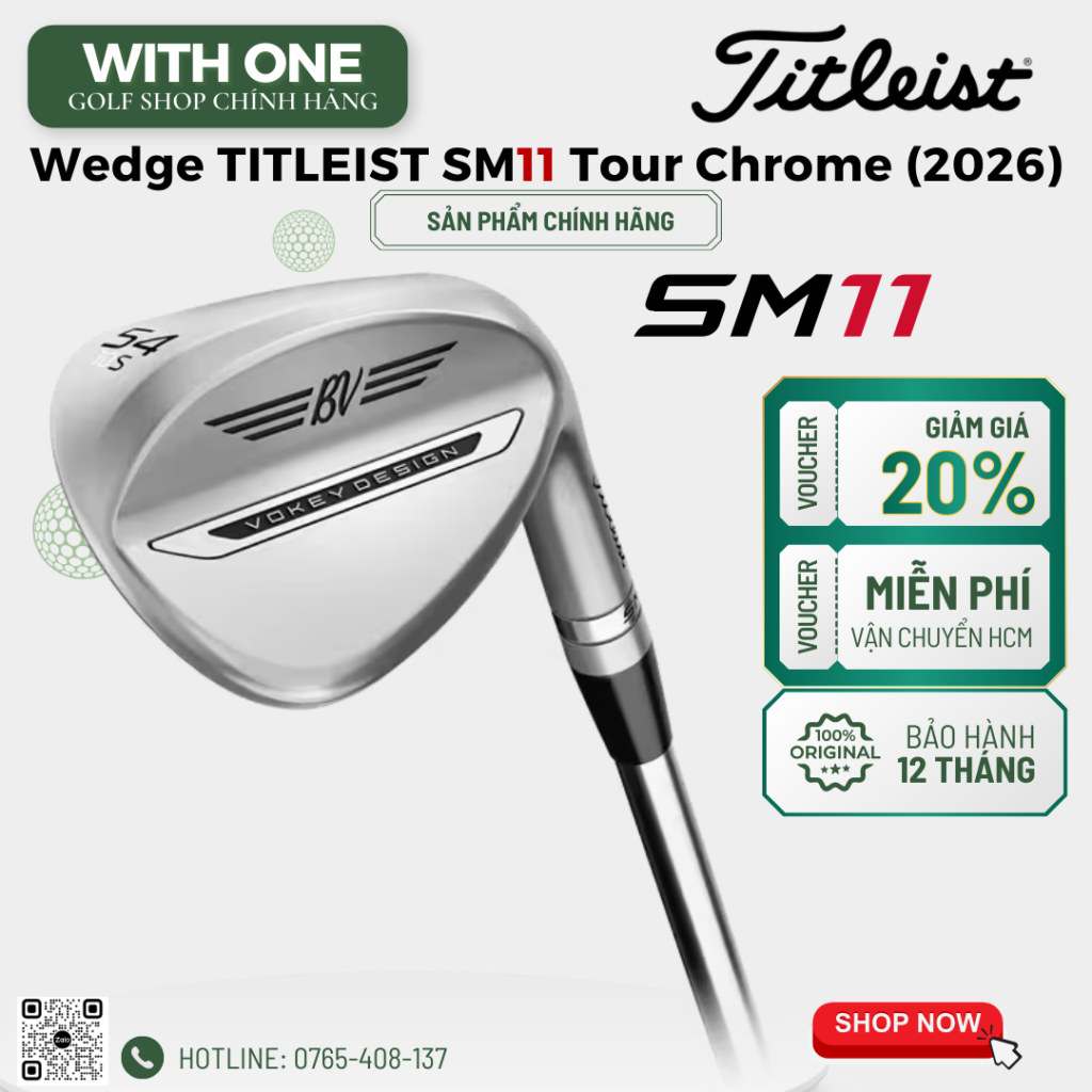 Gậy Wedge TITLEIST SM11 Tour Chrome (2026)