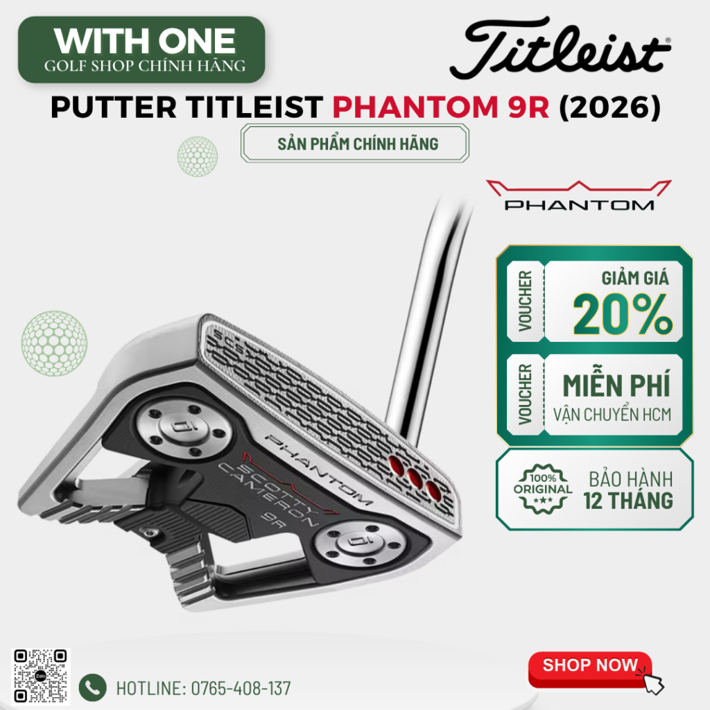 Gậy Putter TITLEIST PHANTOM 9R (2026)