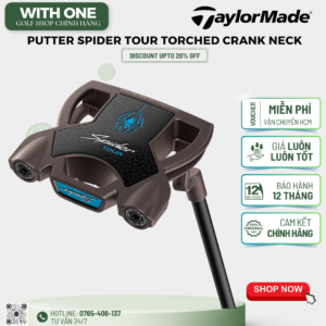 Gậy Putter Taylormade Spider TOUR TORCHED Crank Neck (2026)